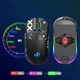 Бесшумная беспроводная игровая мышь HXSJ T90 Черная с RGB-подсветкой, 6400 DPI, 6 кнопок, Bluetooth + 2.4G - изображение 3