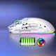 Бесшумная беспроводная игровая мышь HXSJ T90 Черная с RGB-подсветкой, 6400 DPI, 6 кнопок, Bluetooth + 2.4G - изображение 5