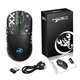 Бесшумная беспроводная игровая мышь HXSJ T90 Черная с RGB-подсветкой, 6400 DPI, 6 кнопок, Bluetooth + 2.4G - изображение 11