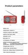 Радіоприймач / Bluetooth-колонка з акумулятором LED-дисплей MP3-плеєр USB / TF / FM / MIC-диктофон green - зображення 8