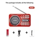 Радіоприймач / Bluetooth-колонка з акумулятором LED-дисплей MP3-плеєр USB / TF / FM / MIC-диктофон red - зображення 14