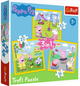 Zestaw Puzzle Trefl Wesoły dzień Peppy 3 w 1 20/36/50 elementów 34849 (5900511348491) - obraz 1