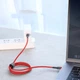 USB кабель Type-C на Type-C BASEUS Cafule Flash charge (2m, PD2.0 60W, 20V 3A). Red - изображение 11