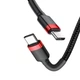 USB кабель Type-C на Type-C BASEUS Flash charge cafule (PD2.0, 60W, 3A, 1m). Black-Red - зображення 4