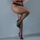 Женские колготки точки на сетке квадратики высокая посадка черные 88839 XS-XXXXL - изображение 4