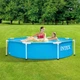 Бассейн каркасный Intex 28205-4 круглый на 1828 л из ПВХ и стали с картриджным насосом, тентом и подстилкой 244x51 см Синий (124-9-28205-4) - изображение 8