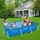 Бассейн каркасный Intex 28270-3 прямоугольный на 1662 л с тентом и подстилкой 220x150x60 см Голубой (124-9-28270-3) - изображение 9