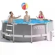 Бассейн каркасный Intex 26706-4 круглый на 6500 л из ПВХ и стали с картриджным насосом лестницей тентом и подстилкой 305x99 см Серый (124-9-26706-4) - изображение 1
