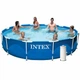 Бассейн каркасный Intex 28210-5 круглый на 6503 л из ПВХ и стали с картриджным насосом подстилкой и тентом 366x76 см Синий (124-9-28210-5) - изображение 1
