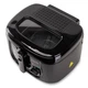 Электрическая фритюрница Kamille KM-6810 на 1800 W с корзиной из нержавеющей стали и терморегулятором 2.5 л Черная (124-84-6810) - изображение 3