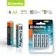 Батарейка ColorWay AA LR6 Alkaline Power (лужні) *4 blister (CW-BALR06-4BL) - зображення 1