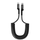 Дата кабель USB-C to USB-C 1.0m Spiral 3A Black Armorstandart (ARM75392) - изображение 1