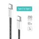Дата кабель USB-C to USB-C 2.0m (braided cotton) (PD Fast Charging 60W) 3.0А black ColorWay (CW-CBPDCC068-BK) - зображення 4