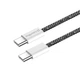 Дата кабель USB-C to USB-C 2.0m (braided cotton) (PD Fast Charging 60W) 3.0А black ColorWay (CW-CBPDCC068-BK) - зображення 12