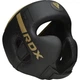 Боксерський шолом RDX F6 KARA Matte Golden S (капа в комплекті) - зображення 4