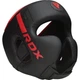 Боксерський шолом RDX F6 KARA Matte Red S (капа в комплекті) - изображение 2