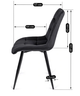 Стул мягкий со спинкой Velka Chic Bluvel 50 Velvet VBl50 черный - изображение 4