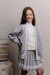 Дитячий кардиган зі смужкою ART KNIT сірий, 116-122см 039764 - зображення 1