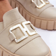 Buty wsuwane damskie Lewski Shoes 3398 39 Beżowy/Srebrny (5905677947816) - obraz 5
