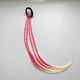 Накладний хвостик з косичок гумка з косичками Honey Fashion Accessories рожевий (12-353) - изображение 2
