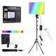 LED лампа PM-36 RGB со штативом 2.1м – прямоугольный видеосвет 36×25см с пультом - изображение 1
