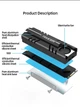 Охлаждающий радиатор для SSD TEUCER M.2 NVMe 2280 SSD Heatsink, Air Circulation Cooler с термопрокладками охлаждение для SSD - изображение 10