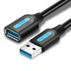USB кабель-подовжувач Vention USB 3.0 Male to USB Female PVC Cable 5Gbps 0,5 м Black (CBHBD) - зображення 10