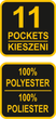 Pas narzędziowy VOREL z 11 kieszeniami dla stolarza z poliestru 2 metalowe uchwyty na młotki (78751) 5906083032691 - obraz 3