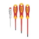 Набор изолированных отверток с отверткой индикатором 4 ед INTERTOOL VT-3604 VDE SL1.0*5.5*125 PH1*80 PH2*100 отвертка до 1000В - изображение 2