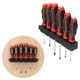Набор отверток 6 ед STORM INTERTOOL VT-3436 SL3.0*75, SL5.0*75, SL6.0*100, PH0*75, PH1*75, PH2*100мм - изображение 4
