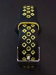 Силиконовый ремешок Nike style для фитнес-браслета Xiaomi Mi Band 5/6/7 с металлической застежкой Черный с желтым (mrk2621) - изображение 3