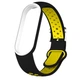 Силиконовый ремешок Nike style для фитнес-браслета Xiaomi Mi Band 5/6/7 с металлической застежкой Черный с желтым (mrk2621) - изображение 4