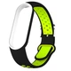 Силиконовый ремешок Nike style для фитнес-браслета Xiaomi Mi Band 5/6/7 с металлической застежкой Черный с лаймовым (mrk2623) - изображение 4