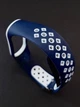 Силиконовый ремешок Nike style для фитнес-браслета Xiaomi Mi Band 5/6/7 с металлической застежкой Темно-синий с белым (mrk2457) - изображение 3