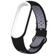 Силиконовый ремешок Nike style для фитнес-браслета Xiaomi Mi Band 5/6/7 с металлической застежкой Черный с серым (mrk2622) - изображение 4