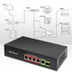 Комутатор Qoltec PoE SWITCH 4x RJ45 PoE 1x RJ45 Uplink 1x SFP 65W 1000 Mb (5901878522968) - зображення 7