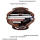 Деловая мужская сумка из зернистой кожи Vintage 14836 Коричневая - изображение 4