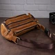 Сумка коричнева на пояс Vintage з натуральної шкіри для подорожей середнього розміру (bg146fash95) - зображення 6