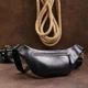 Кожаная бананка унисекс GRANDE PELLE 11569 Синяя - изображение 10