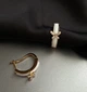 Сережки з метеликом золотого кольору 33041 One Size - зображення 4