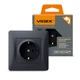 Розетка Videx BINERA 1ая с заземлением черн (VF-BNSK1G-BG) - изображение 4