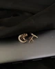 Серьги с ангелочком английский замок золотого цвета 30722 One Size - изображение 2