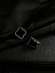 Сережки "Конюшина" з кристалами срібного кольору 30719 One Size - зображення 1