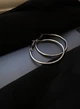 Серьги кольца классические серебряного цвета 30611 One Size - изображение 2