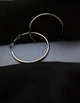 Серьги кольца классические серебряного цвета 30611 One Size - изображение 3