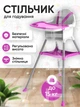 Стільчик для годування для дітей крісло високий стілець з ременями безпеки для малюків - зображення 1