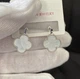Серьги белый клевер серебряного цвета английский замок 32810 One Size - изображение 4