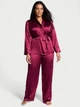 Піжама Сатинова (блуза + штани) Victoria's Secret Dream Satin Wrap Top Long Pajama Set XL.Regular Бордовий (26811422D) - зображення 1