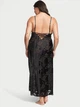 Пеньюар Victoria's Secret VS Archives Burnout Satin Slip Black XL Чорний (26811403D) - изображение 2