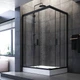 Душевая кабина Am.Pm Gem Twin Slide 120x80 см стекло прозрачное black matt W90UG-404-120290-BT - изображение 3